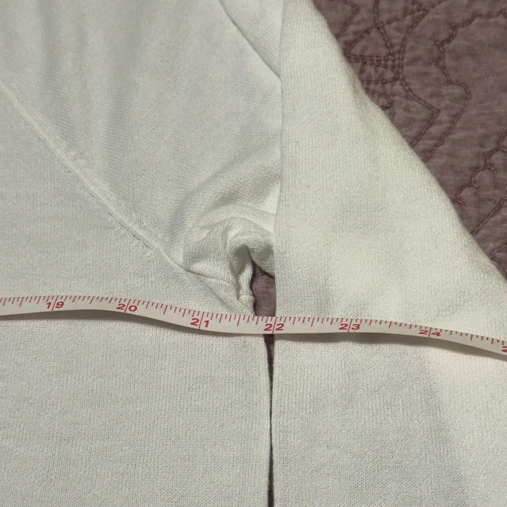 Eileen Fisher, white, long open cardigan - Picture 5 of 12